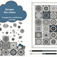 Mindfulness and Relaxation with Flowers Mandala Design Coloring Pages - 16 - Page Black and White PDF Printables digital download - Blululi