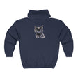 Mysterious Kitten Hoodie - Black Cat Design Hoodie - Blululi