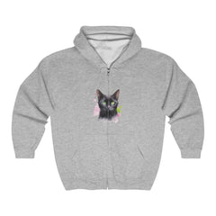 Mystical Black Cat Watercolor Hoodie Hoodie - Blululi
