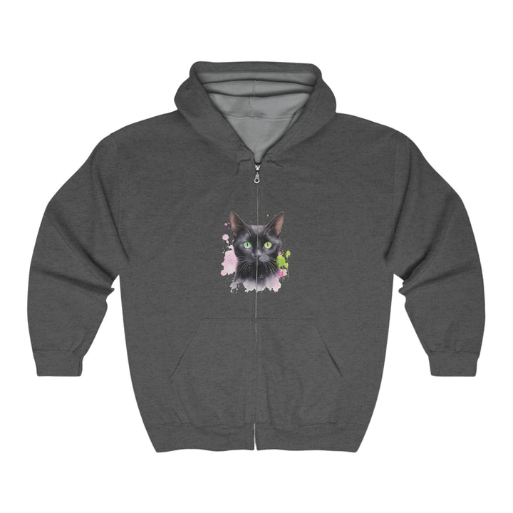 Mystical Black Cat Watercolor Hoodie Hoodie - Blululi