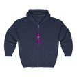 Mystical Black Cat Watercolor Hoodie - Purple & Green Hoodie - Blululi