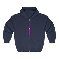 Mystical Black Cat Watercolor Hoodie - Purple & Green Hoodie - Blululi