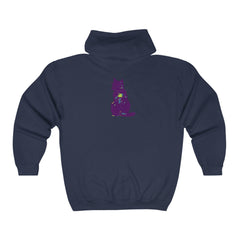 Mystical Black Cat Watercolor Hoodie - Purple & Green Hoodie - Blululi