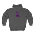 Mystical Black Cat Watercolor Hoodie - Purple & Green Hoodie - Blululi