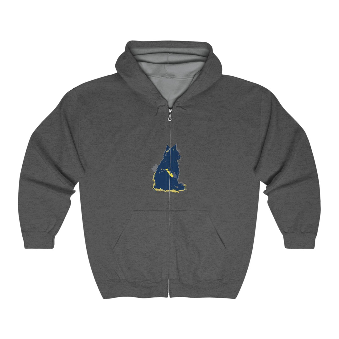 Mystical Blue Cat Watercolor Hoodie Hoodie - Blululi