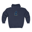Mystical Blue Cat Watercolor Hoodie Hoodie - Blululi