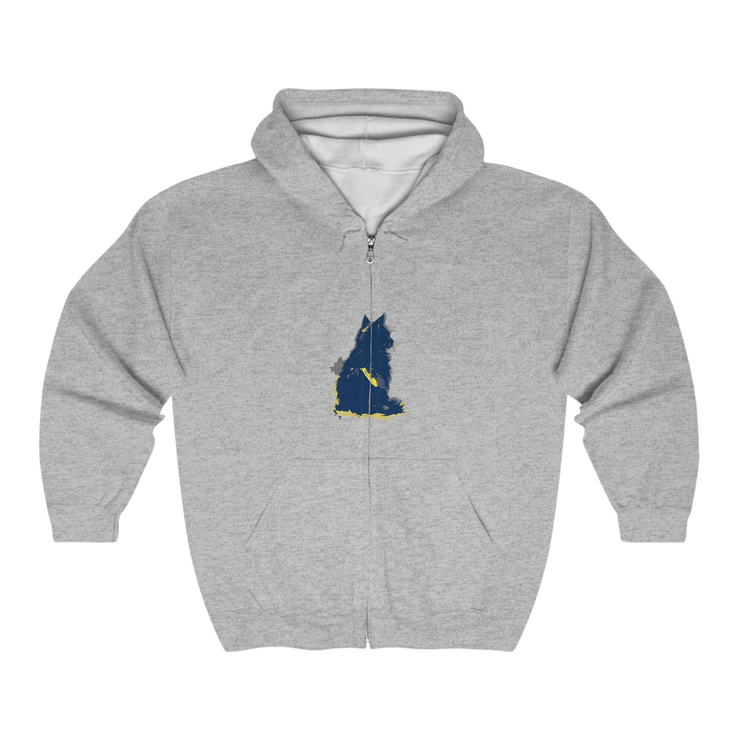 Mystical Blue Cat Watercolor Hoodie Hoodie - Blululi