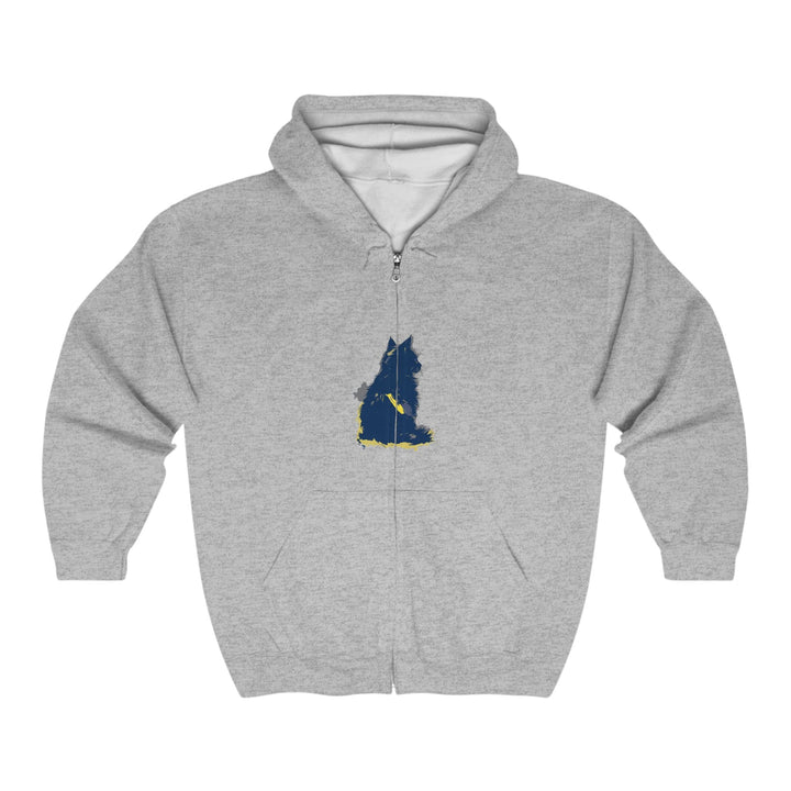 Mystical Blue Cat Watercolor Hoodie Hoodie - Blululi