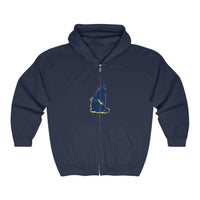 Mystical Blue Cat Watercolor Hoodie Hoodie - Blululi