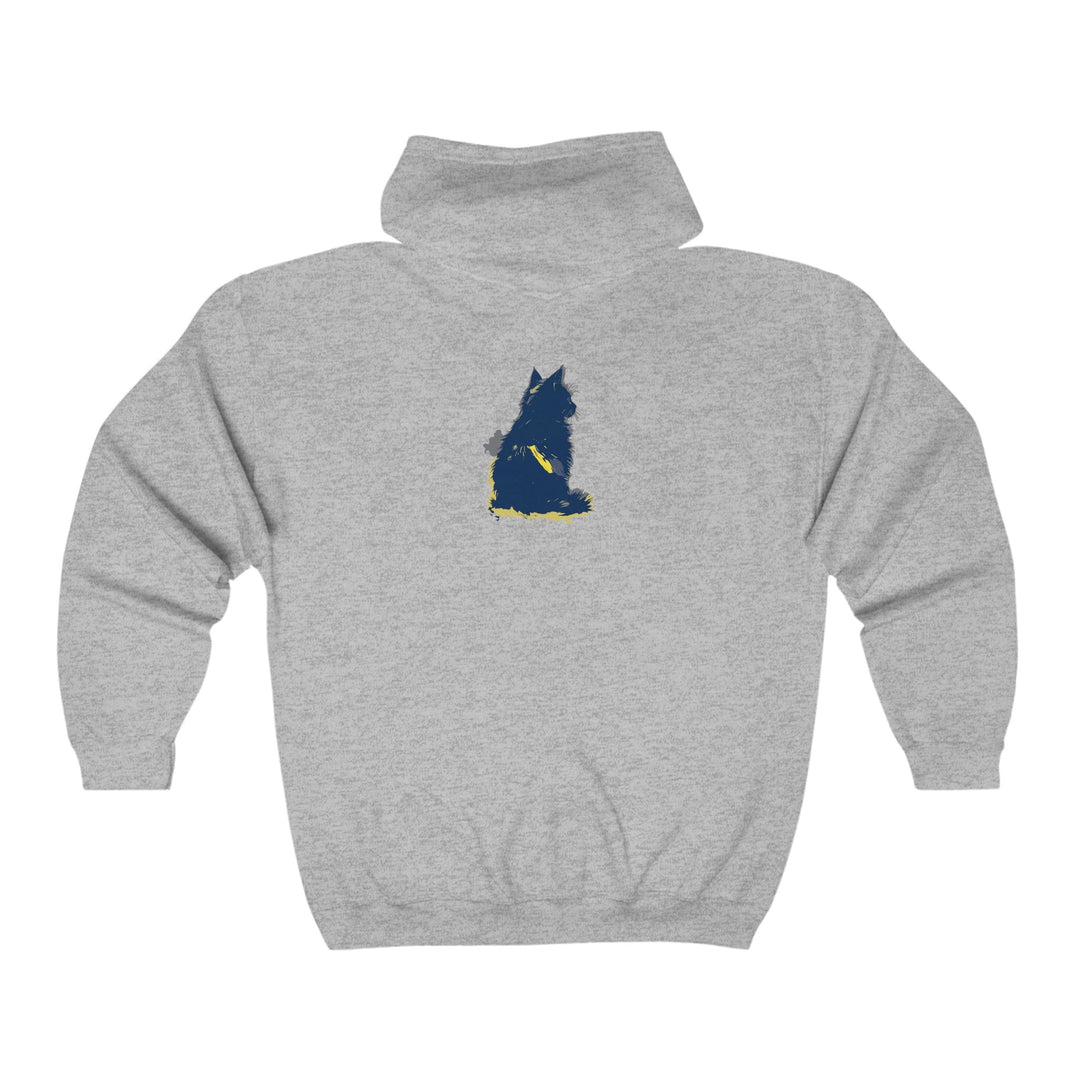 Mystical Blue Cat Watercolor Hoodie Hoodie - Blululi