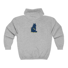 Mystical Blue Cat Watercolor Hoodie Hoodie - Blululi
