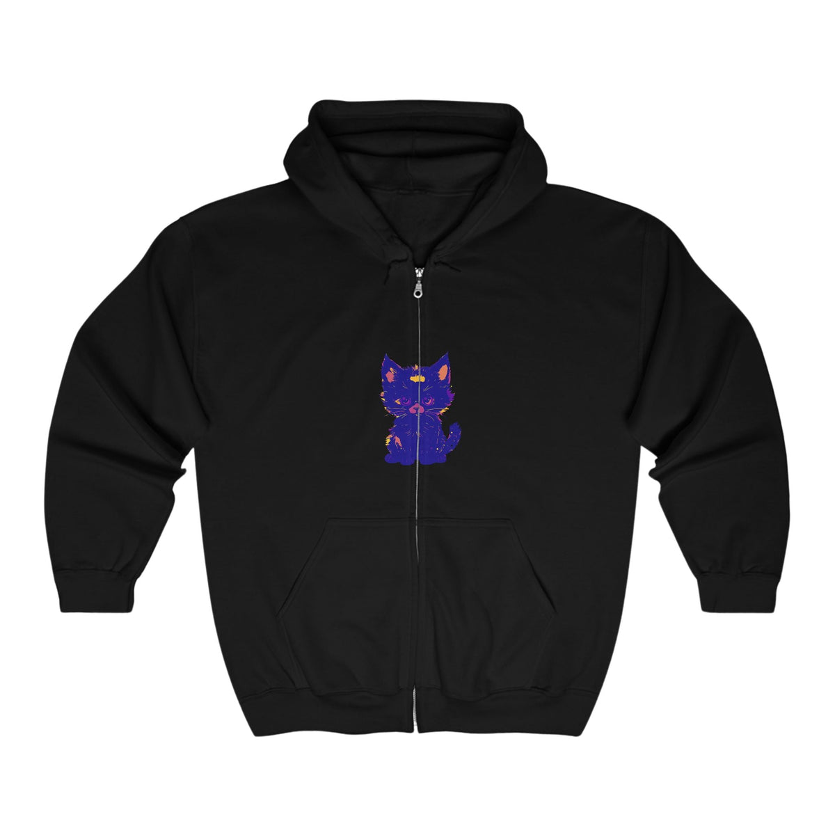 Mystical Blue Cat Watercolor Hoodie - Pet Lover Gift Hoodie - Blululi