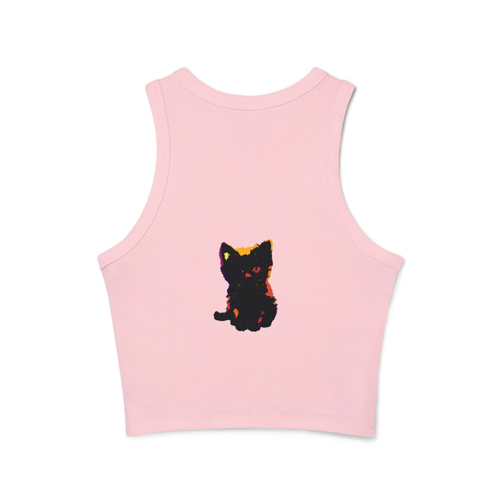 Mystical Blue Eye Cat Watercolor Racerback Tank Top Tank Top - Blululi