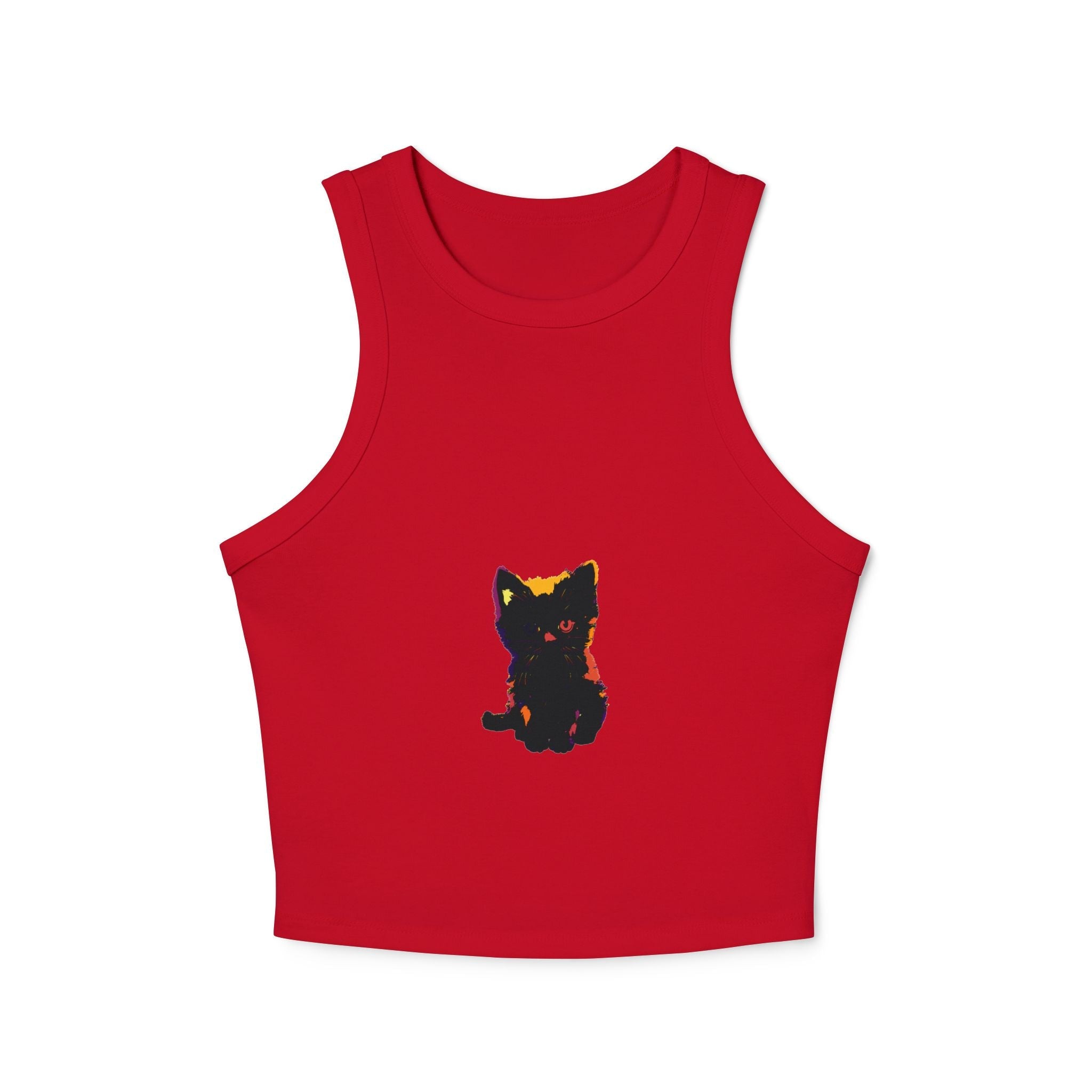 Mystical Blue Eye Cat Watercolor Racerback Tank Top Tank Top - Blululi