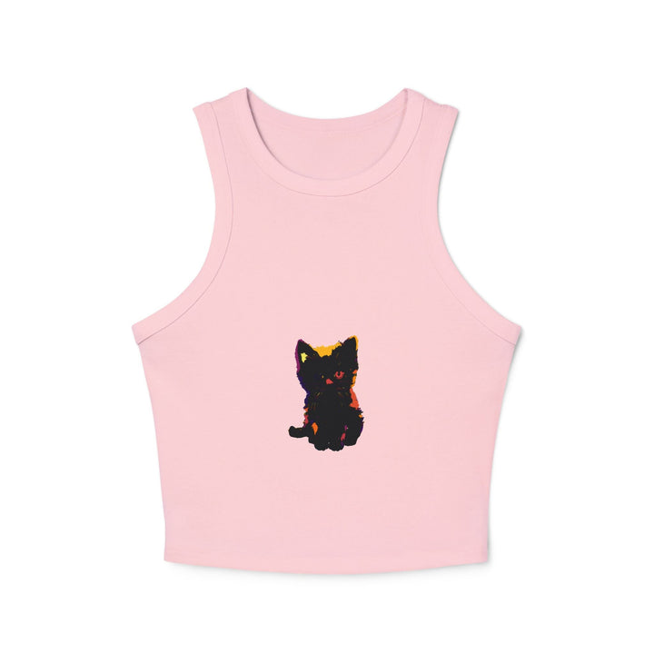 Mystical Blue Eye Cat Watercolor Racerback Tank Top Tank Top - Blululi