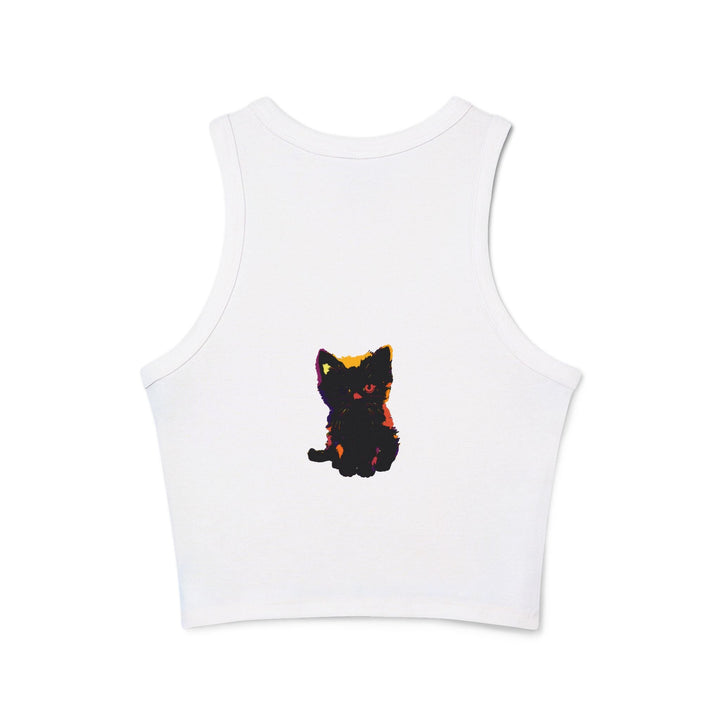 Mystical Blue Eye Cat Watercolor Racerback Tank Top Tank Top - Blululi