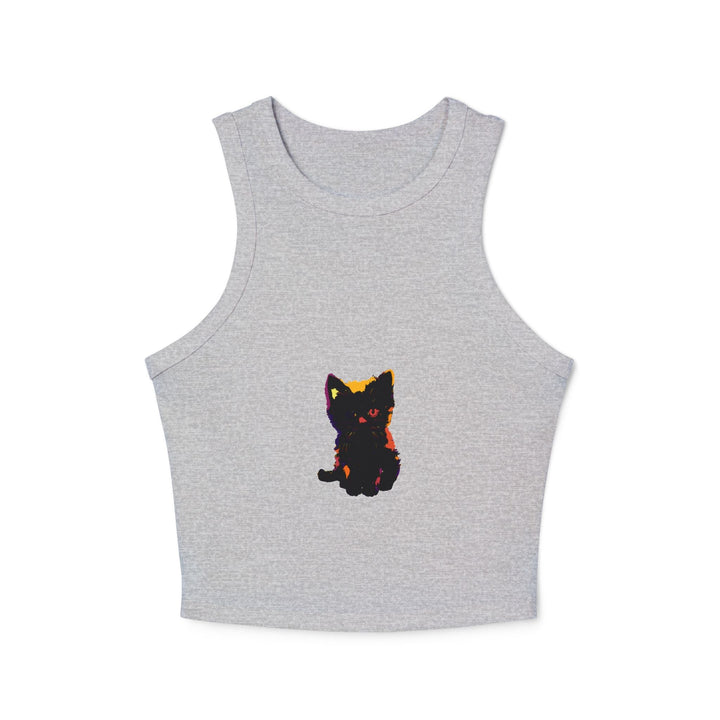 Mystical Blue Eye Cat Watercolor Racerback Tank Top Tank Top - Blululi