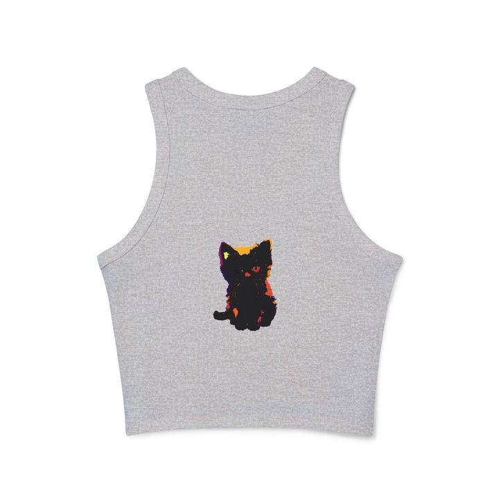 Mystical Blue Eye Cat Watercolor Racerback Tank Top Tank Top - Blululi