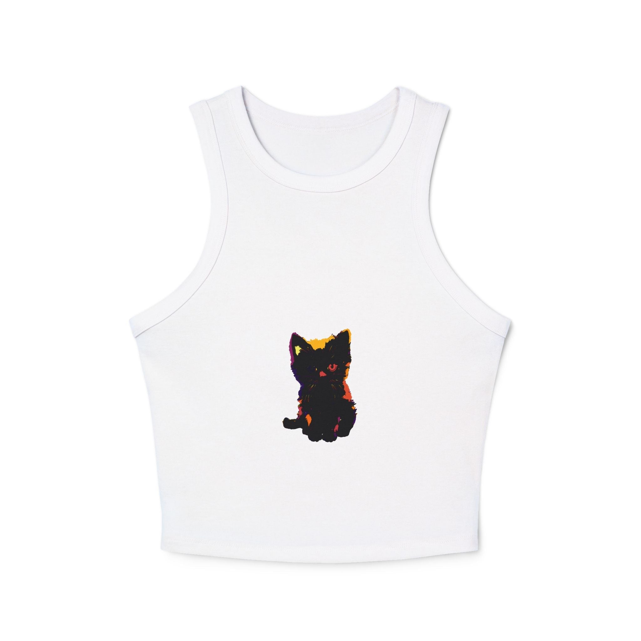 Mystical Blue Eye Cat Watercolor Racerback Tank Top Tank Top - Blululi