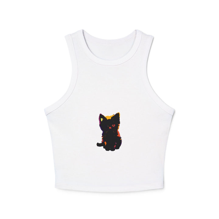 Mystical Blue Eye Cat Watercolor Racerback Tank Top Tank Top - Blululi