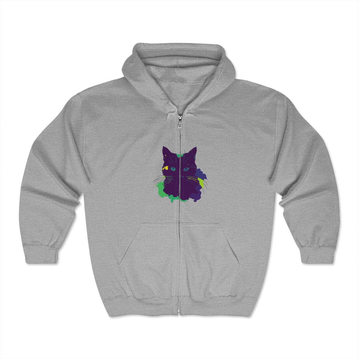 Mystical Cat Watercolor Hoodie Hoodie - Blululi