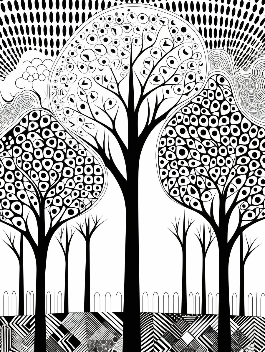 Nature - Inspired Portraits - Coloring Therapy - PDF (50+ Pages) digital download - Blululi