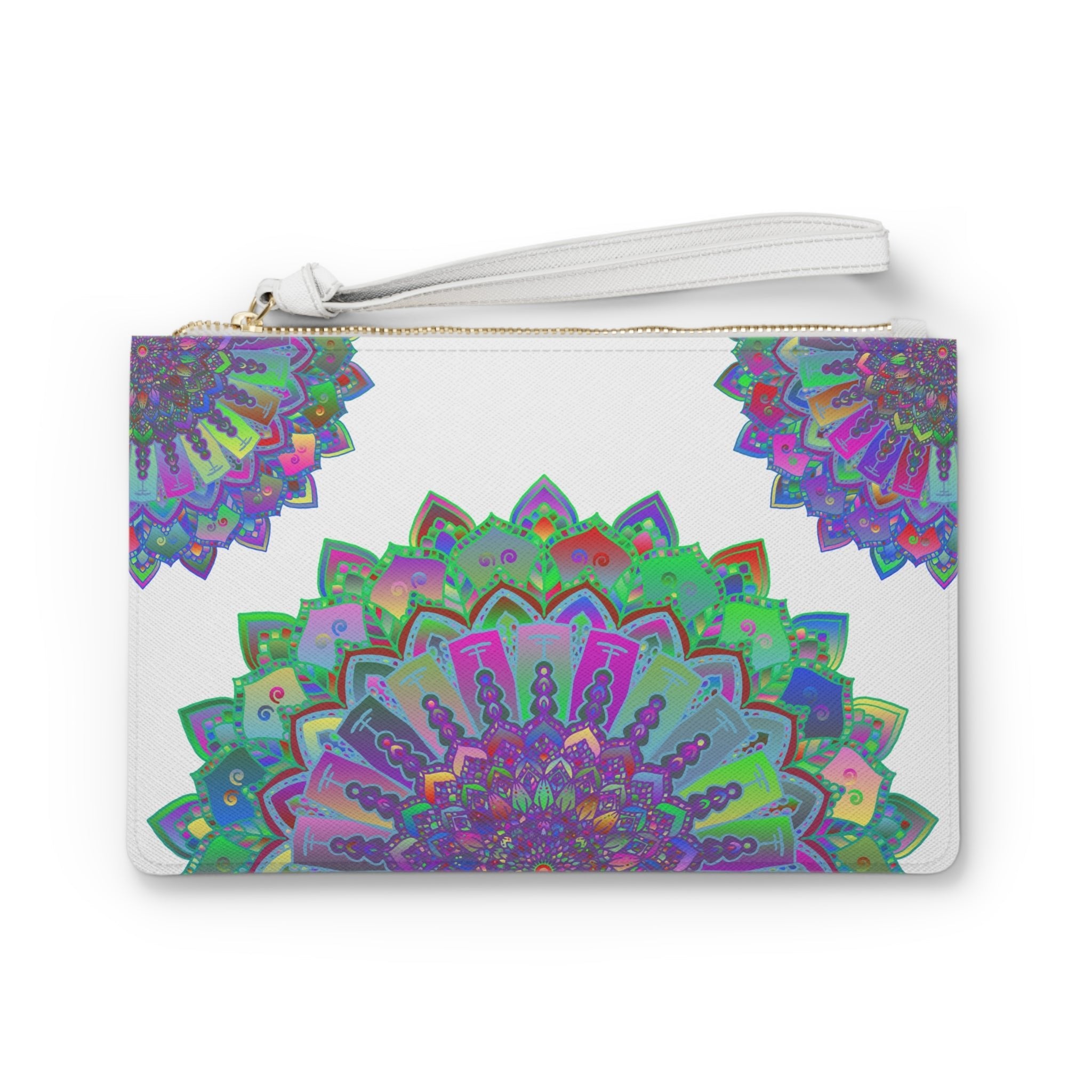 Neon Mandala Clutch Bag - Psychedelic Art Bags - Blululi