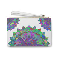 Neon Mandala Clutch Bag - Psychedelic Art Bags - Blululi