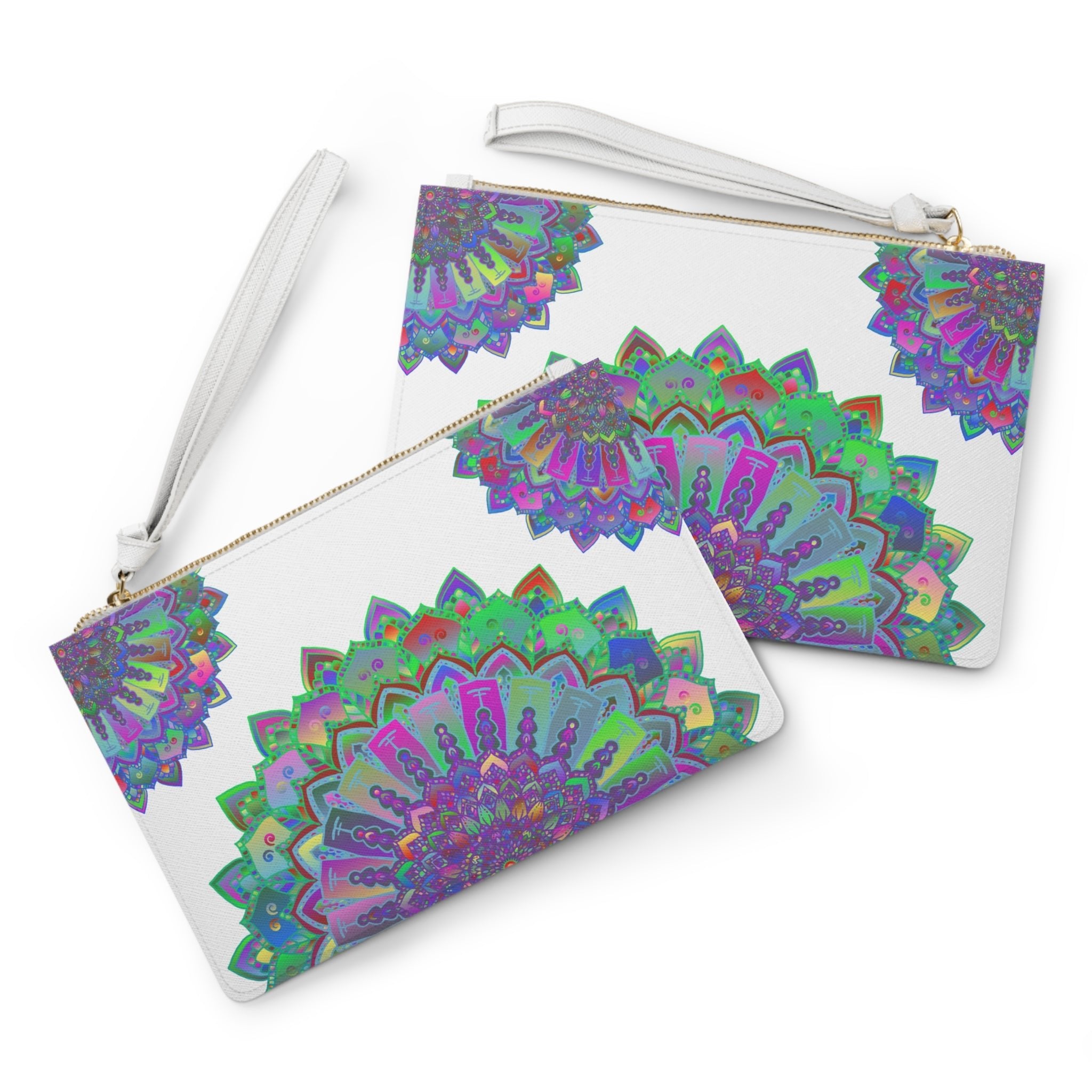 Neon Mandala Clutch Bag - Psychedelic Art Bags - Blululi