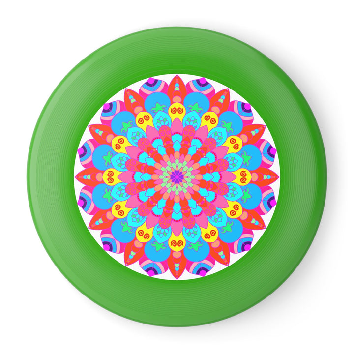 Neon Mandala Frisbee: Psychedelic Fun Accessories - Blululi