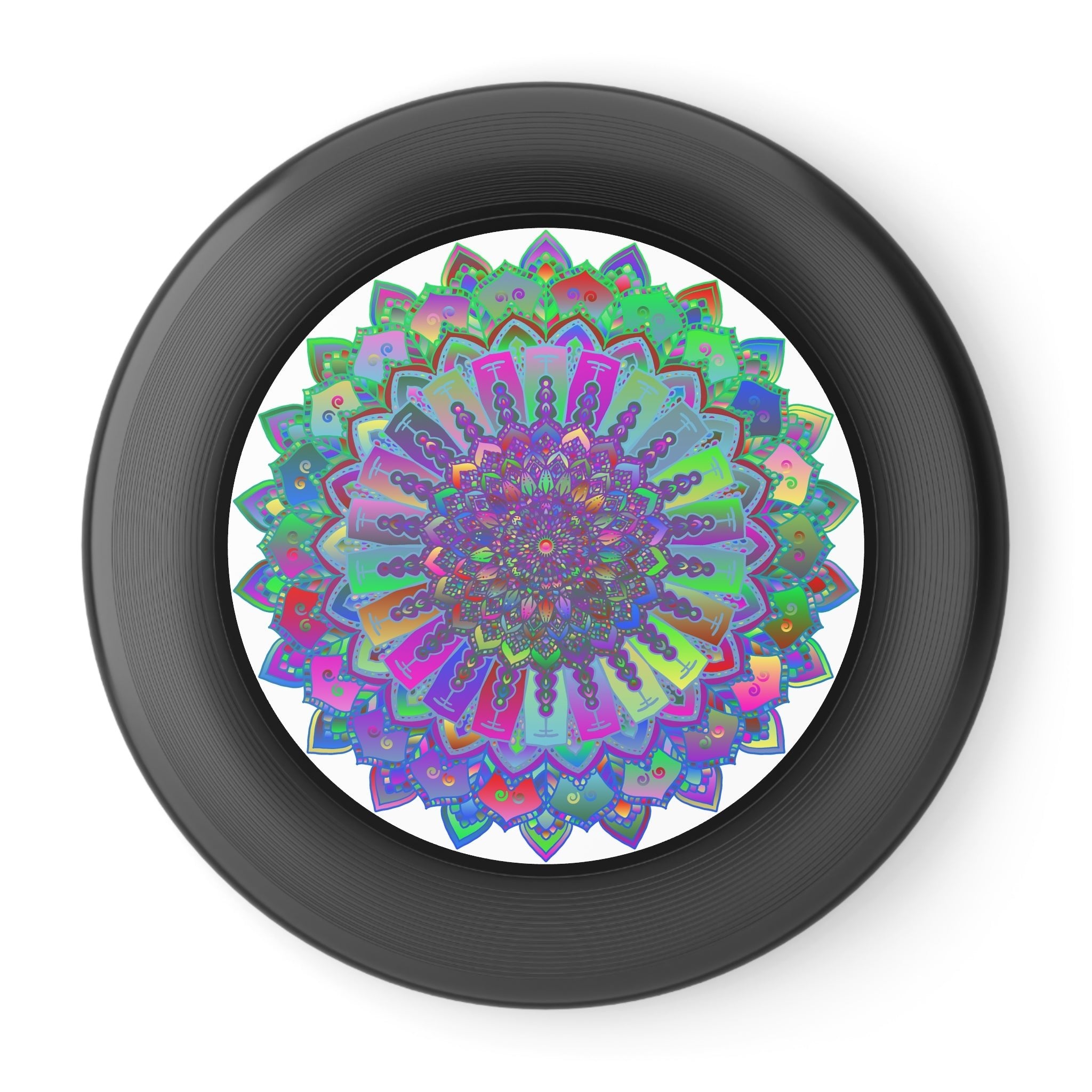 Neon Mandala Frisbee: Psychedelic Fun Accessories - Blululi