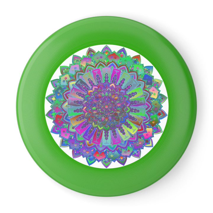 Neon Mandala Frisbee: Psychedelic Fun Accessories - Blululi