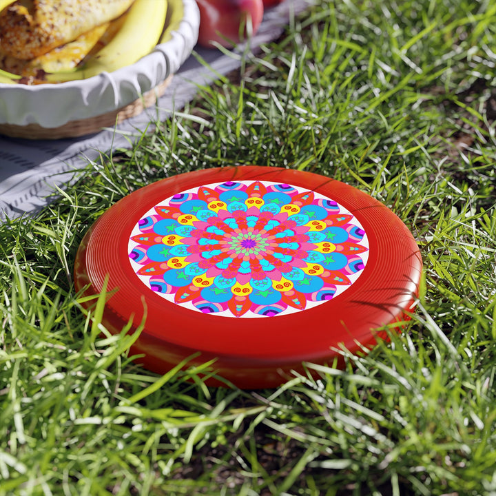 Neon Mandala Frisbee: Psychedelic Fun Accessories - Blululi