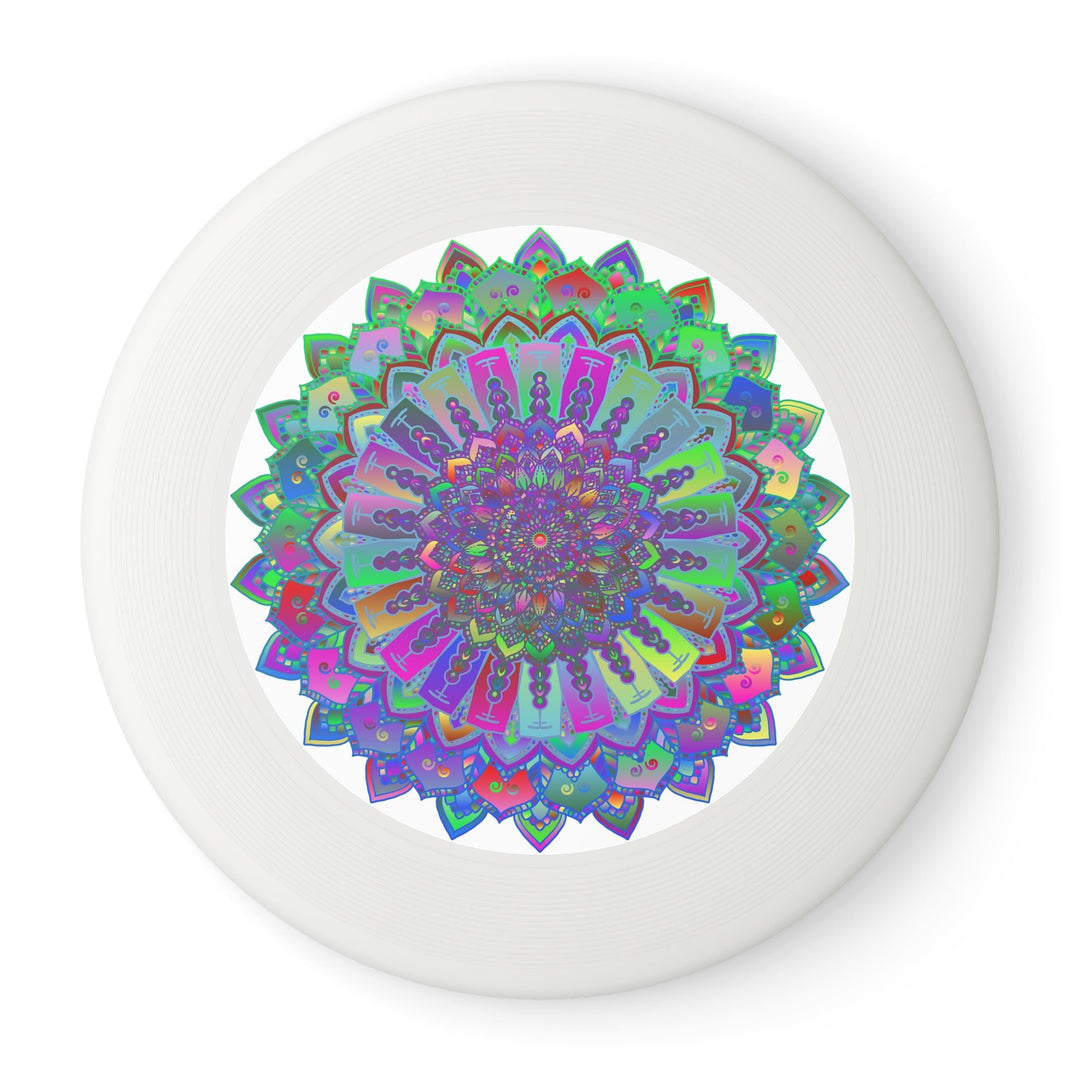 Neon Mandala Frisbee: Psychedelic Fun Accessories - Blululi