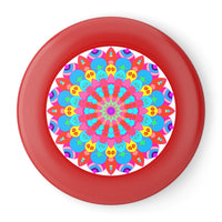 Neon Mandala Frisbee: Psychedelic Fun Accessories - Blululi