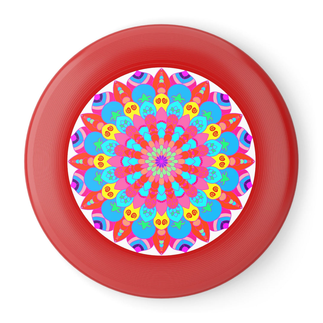 Neon Mandala Frisbee: Psychedelic Fun Accessories - Blululi