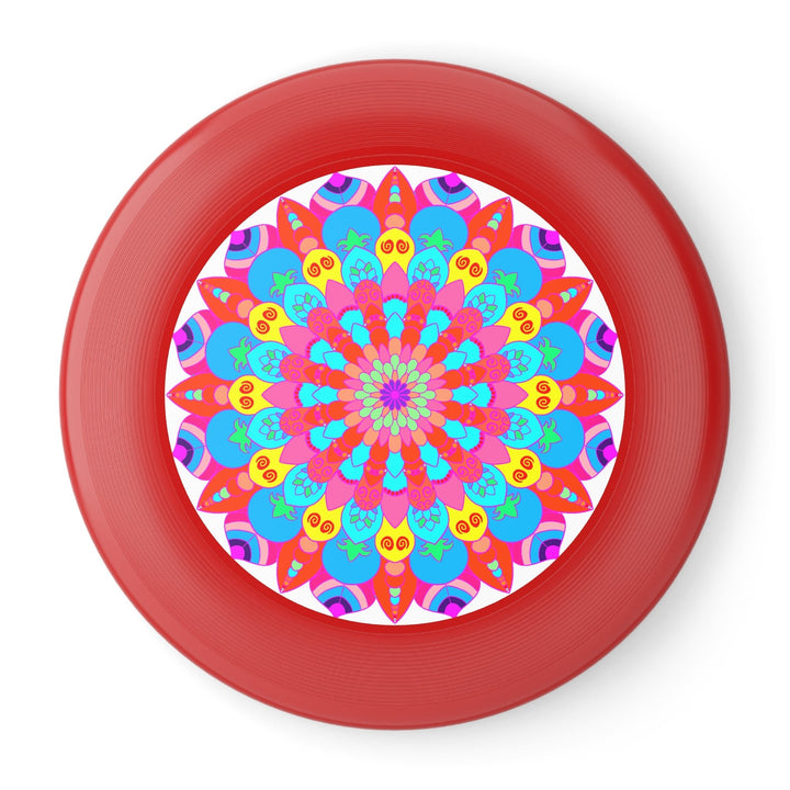 Neon Mandala Frisbee: Psychedelic Fun Accessories - Blululi