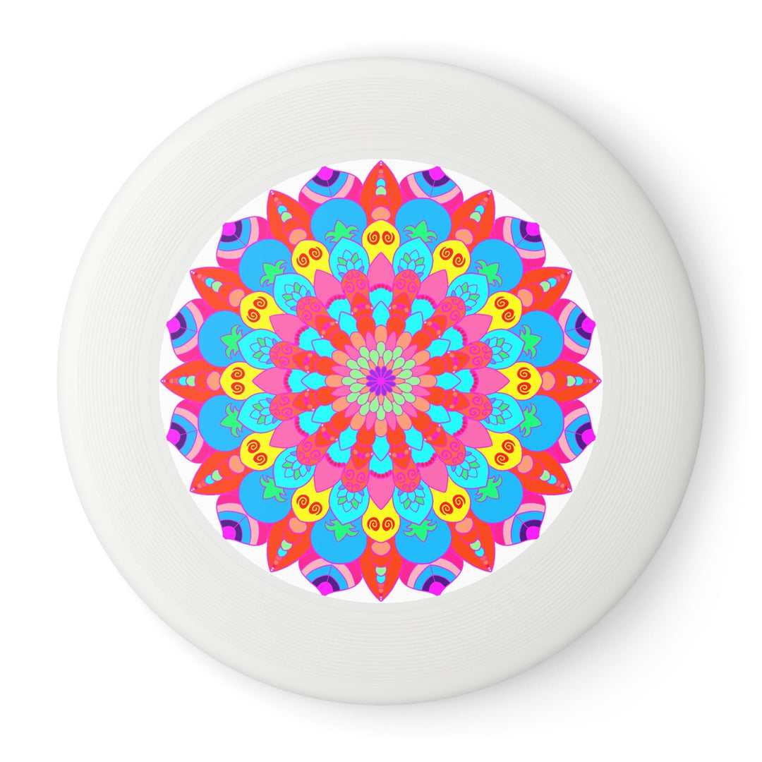 Neon Mandala Frisbee: Psychedelic Fun Accessories - Blululi