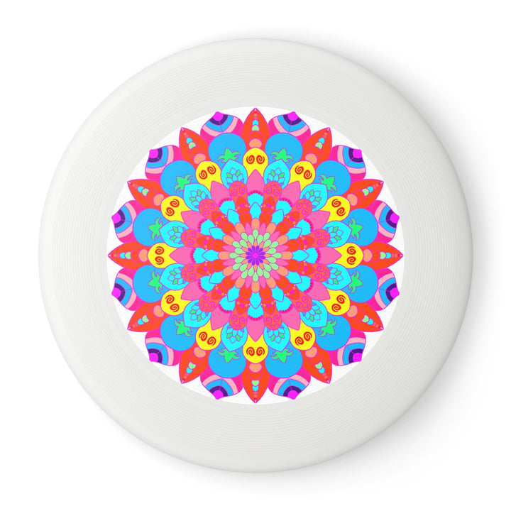 Neon Mandala Frisbee: Psychedelic Fun Accessories - Blululi