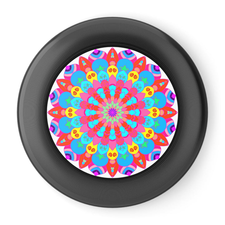 Neon Mandala Frisbee: Psychedelic Fun Accessories - Blululi