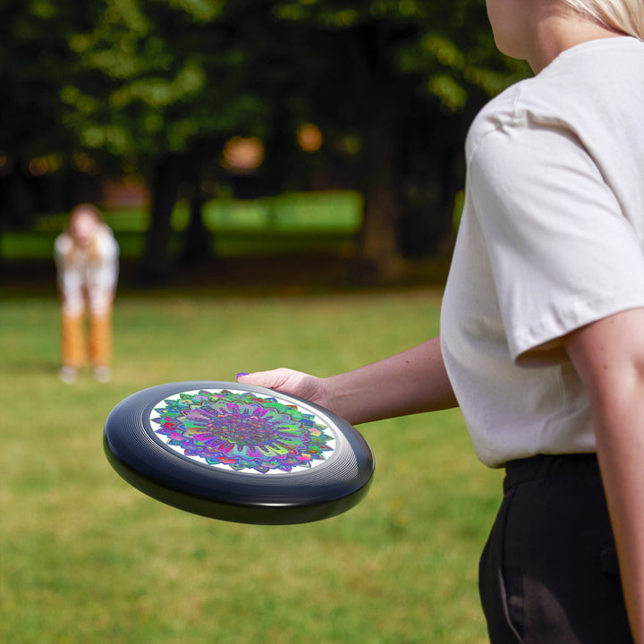 Neon Mandala Frisbee: Psychedelic Fun Accessories - Blululi