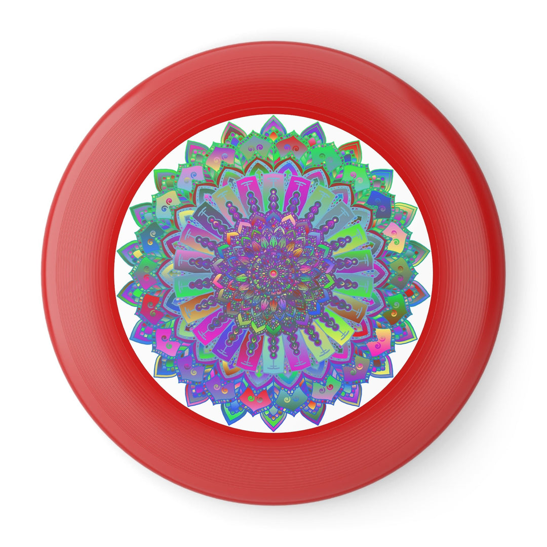 Neon Mandala Frisbee: Psychedelic Fun Accessories - Blululi