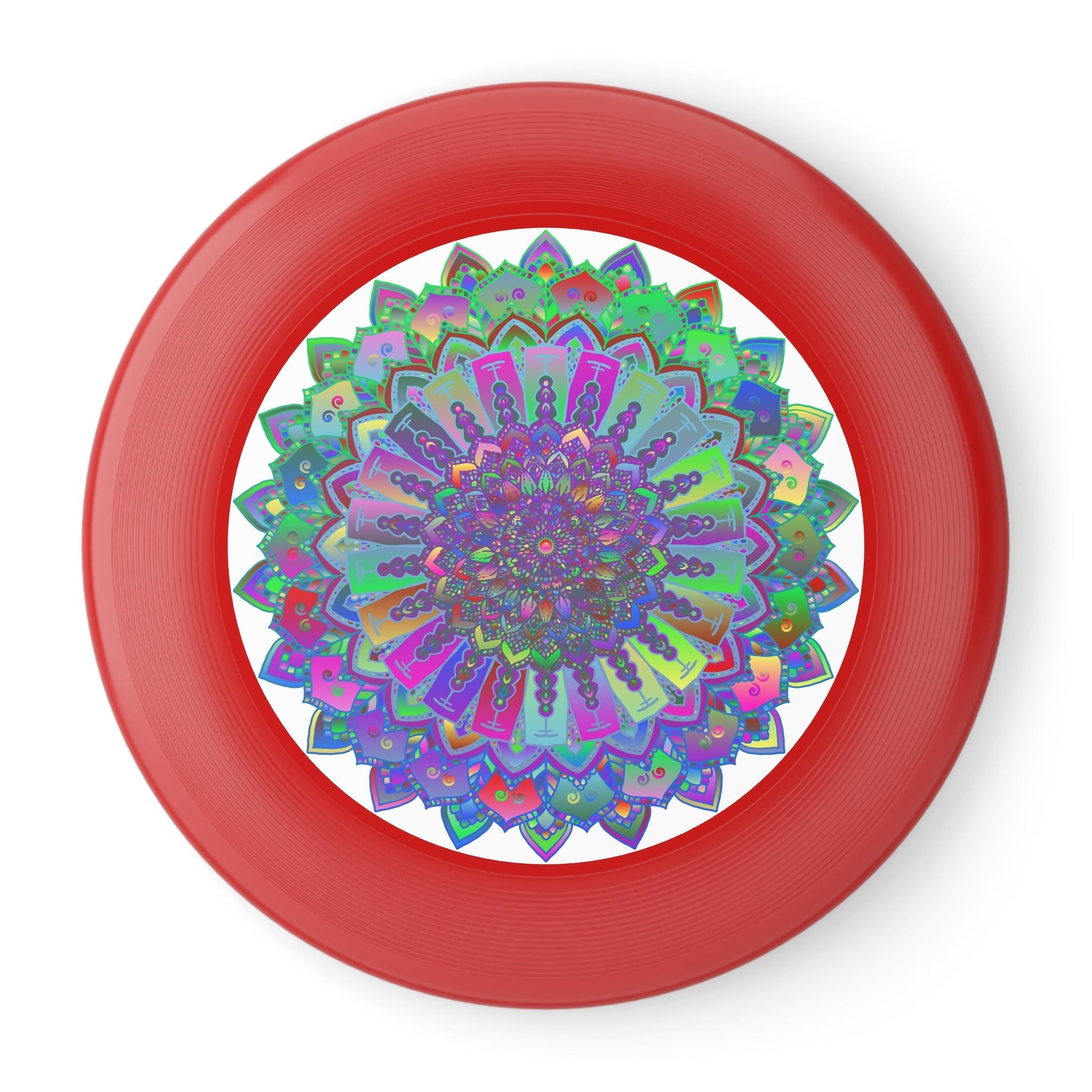 Neon Mandala Frisbee: Psychedelic Fun Accessories - Blululi