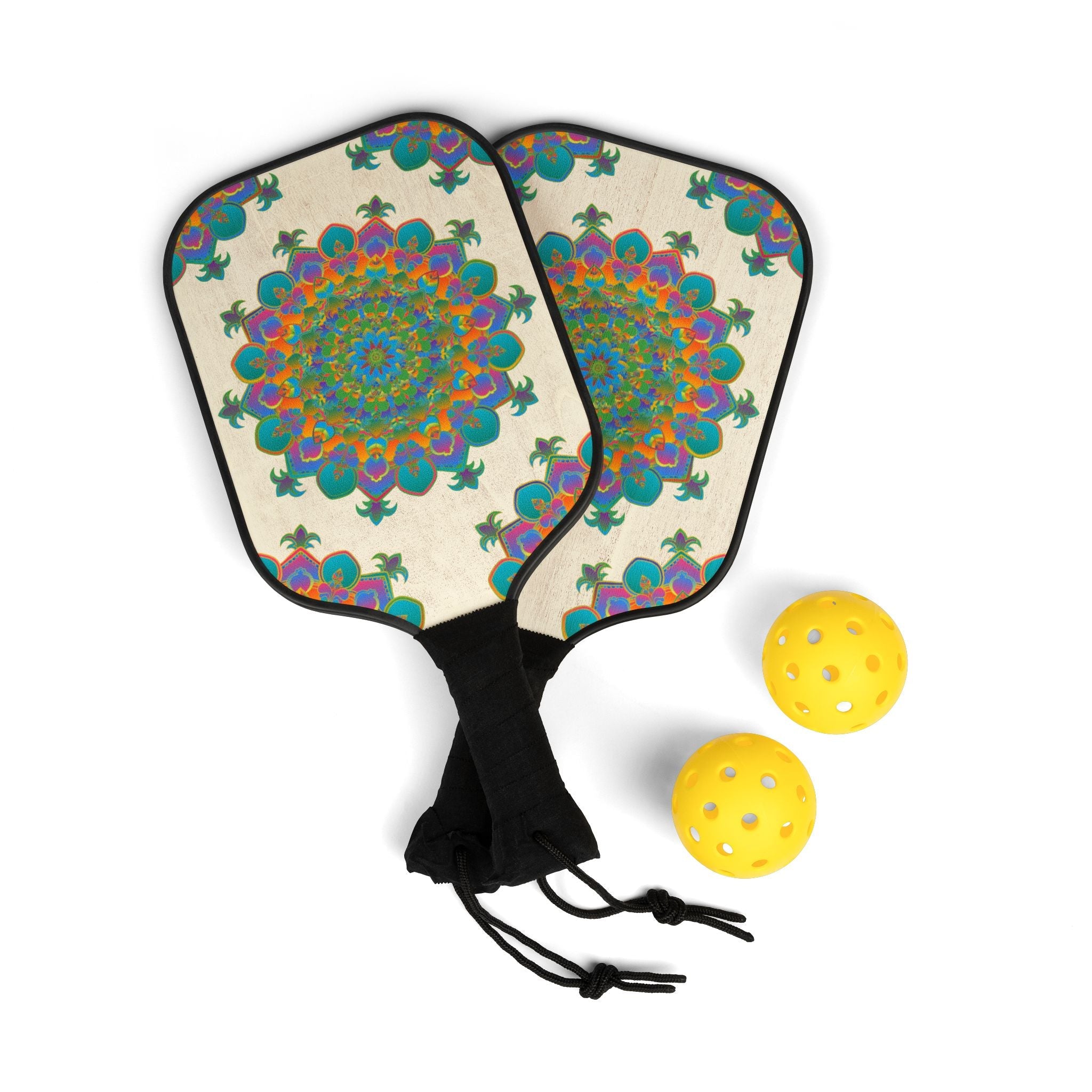 Neon Mandala Pickleball Kit Accessories - Blululi