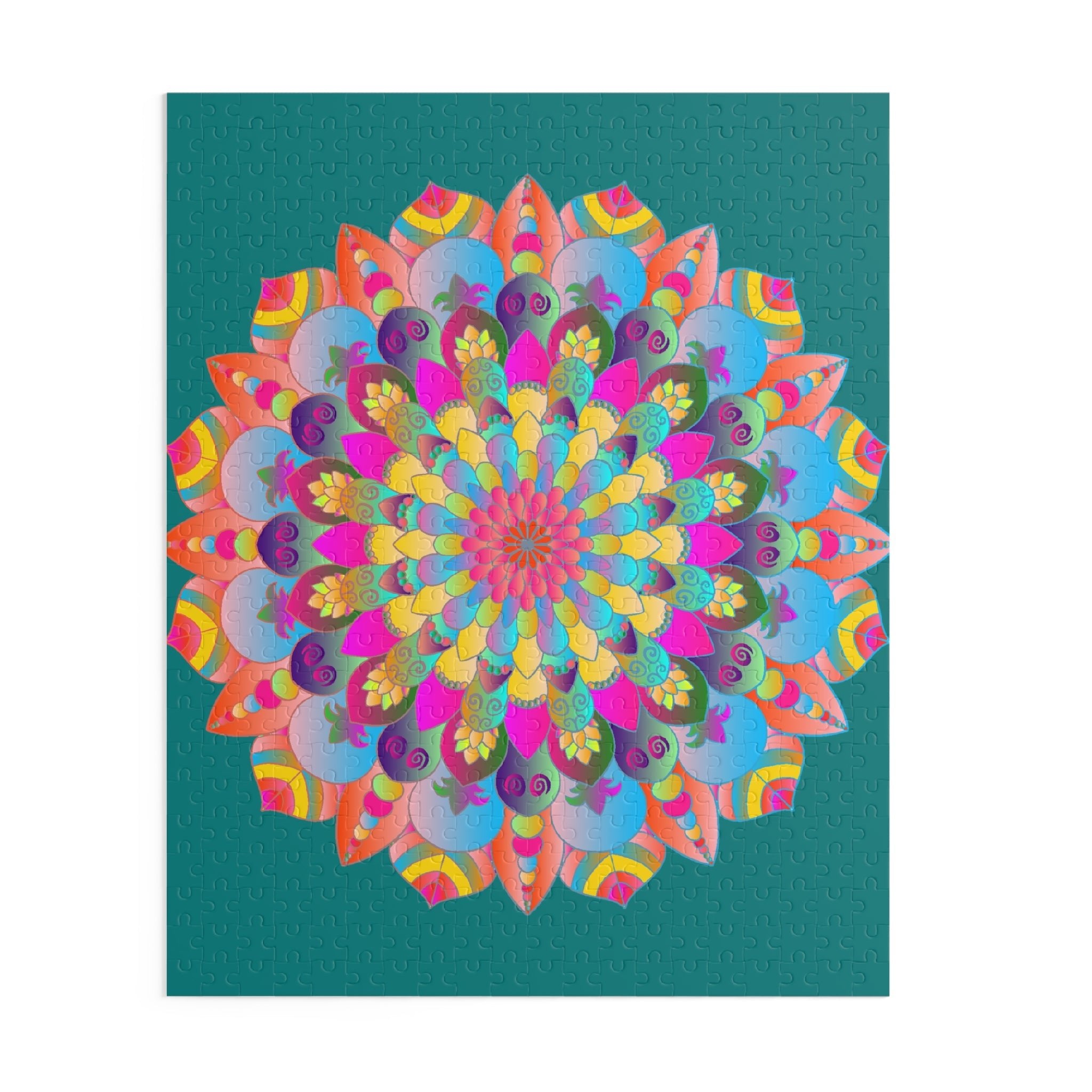 Neon Mandala Puzzle - 252/500 Pieces Puzzle - Blululi