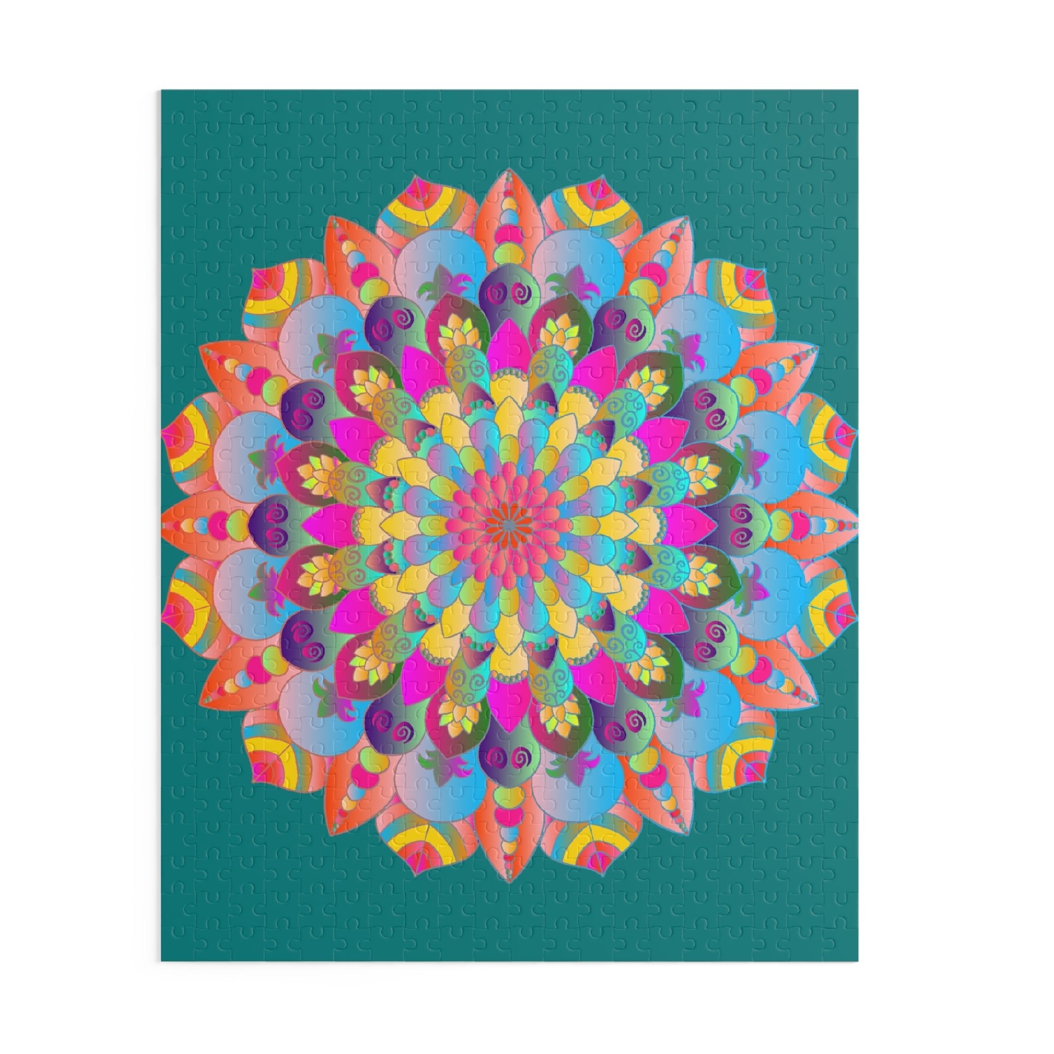 Neon Mandala Puzzle - 252/500 Pieces Puzzle - Blululi