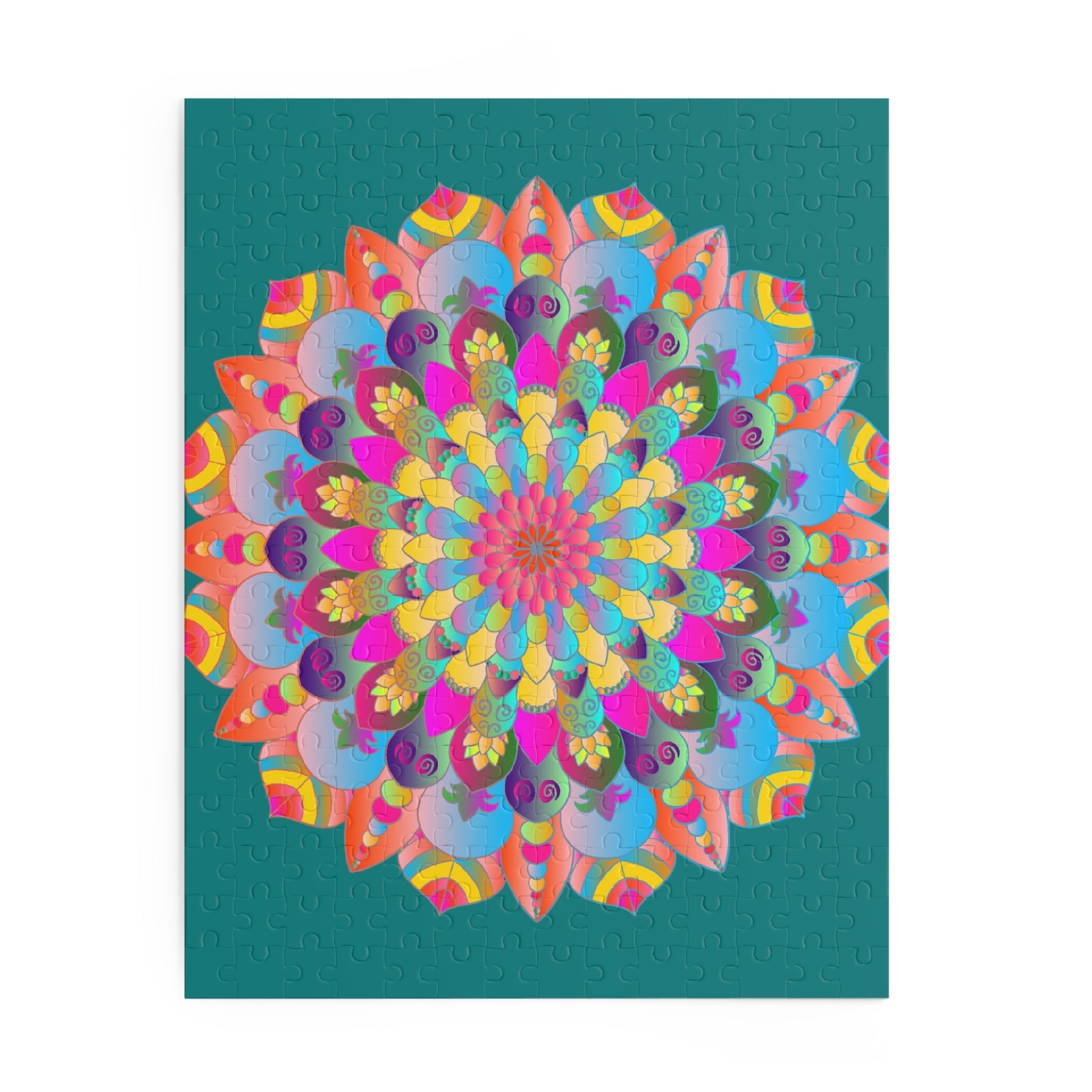 Neon Mandala Puzzle - 252/500 Pieces Puzzle - Blululi