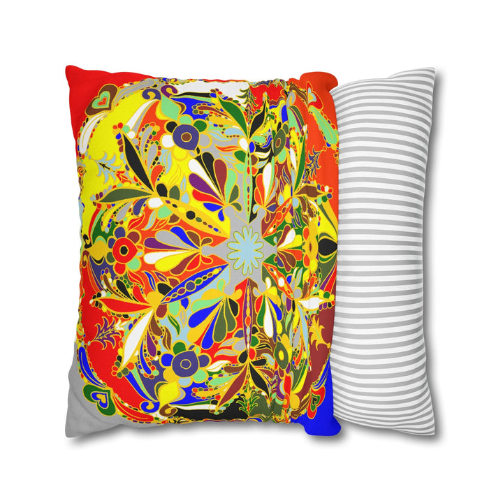 Nutcracker Pillowcase - Spun Polyester Square Pillowcase Christmas Mandala Art - Original Fine Art - Hand - drawn - Blululi