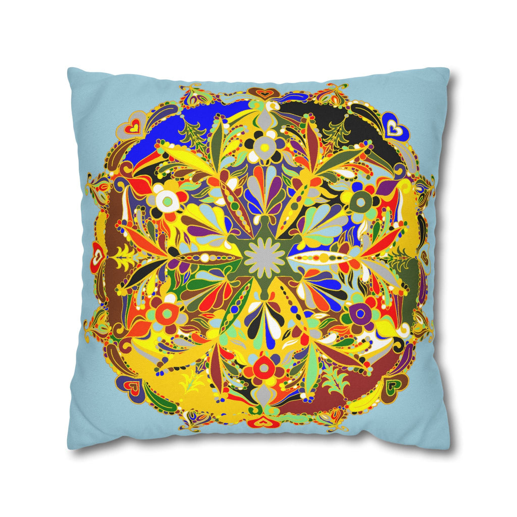 Nutcracker Pillowcase - Spun Polyester Square Pillowcase Christmas Mandala Art - Original Fine Art - Hand - drawn - Blululi