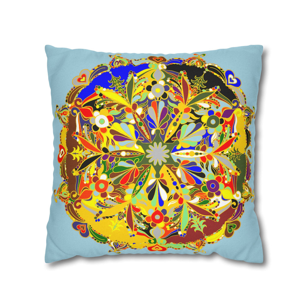 Nutcracker Pillowcase - Spun Polyester Square Pillowcase Christmas Mandala Art - Original Fine Art - Hand - drawn - Blululi